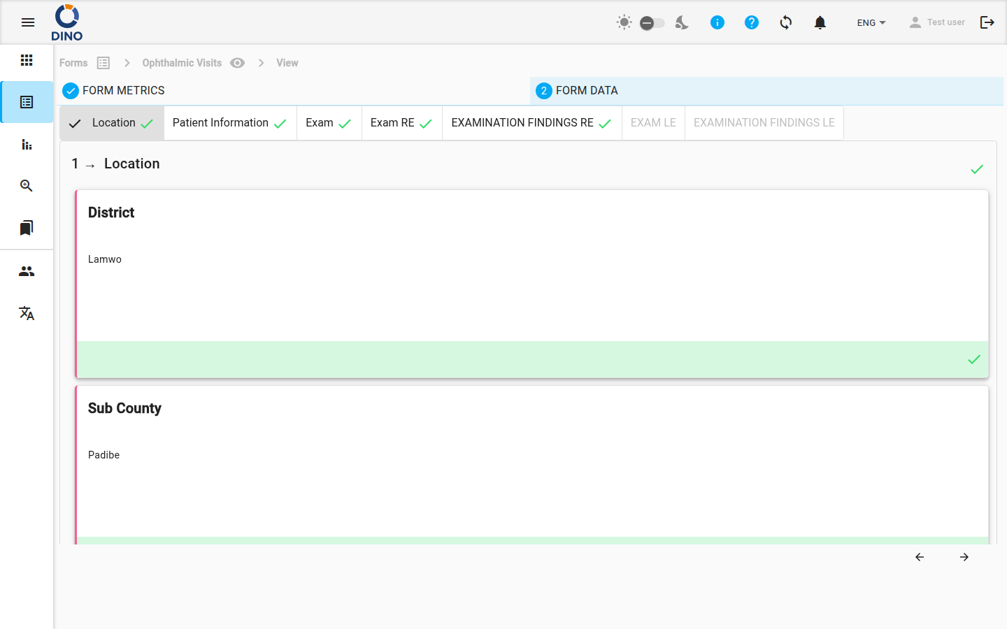 Compiled form view after clicking View the Form